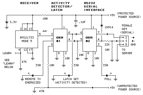 picaxe/computer interface schematic