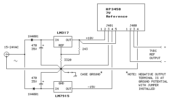 voltage reference power supply/interface board schematic