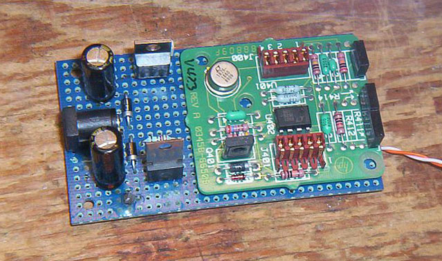 voltage reference board mated to power supply/interconnect board